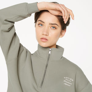 KAY-LA Troyer-Sweatshirt mit Back-Print sage