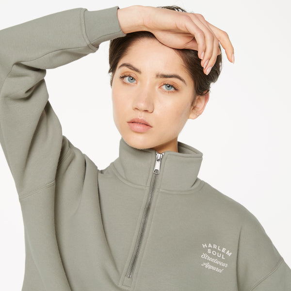 KAY-LA Troyer-Sweatshirt mit Back-Print sage