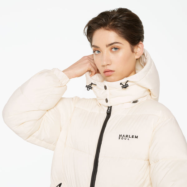 SO-HO Puffer Jacket mit Kapuze ecru