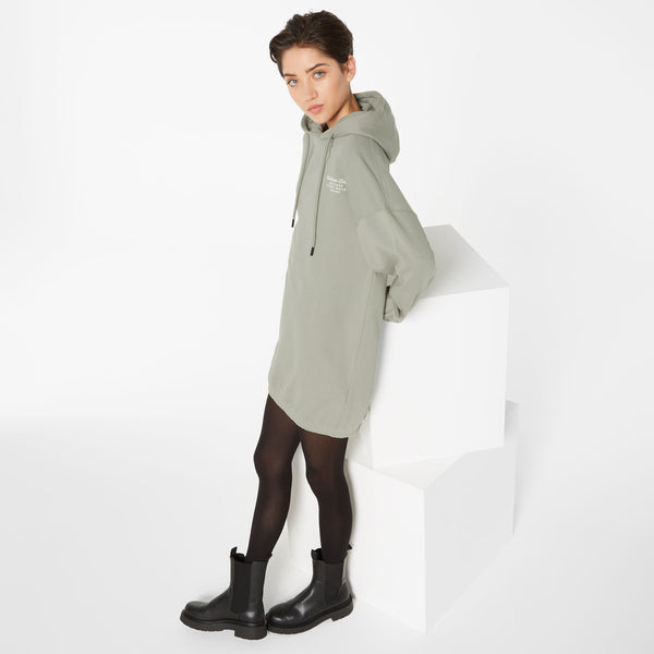 DE-MI Sweatdress mit Kapuze sage