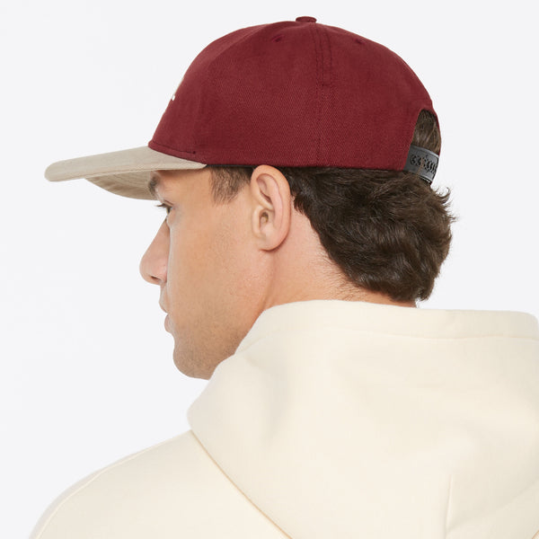 Base Cap Two-Tone bordeaux / sand
