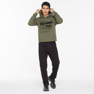 MON-TEL Hoodie mit Frottee-Logo deep khaki