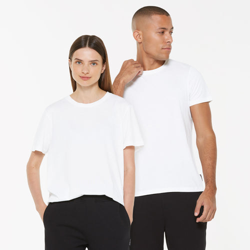 T-Shirt Rundhals, 2er-Pack opticwhite / opticwhite