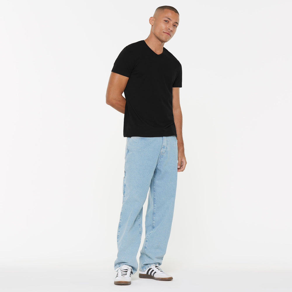 T-Shirt V-Neck, 2er-Pack black / black - HARLEM SOUL