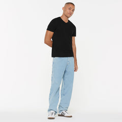 T-Shirt V-Neck, 2er-Pack black / black