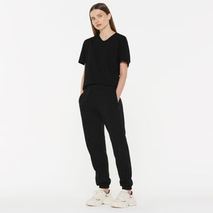 T-Shirt V-Neck, 2er-Pack black / black