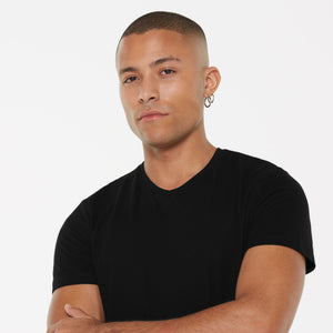 T-Shirt V-Neck, 2er-Pack black / black