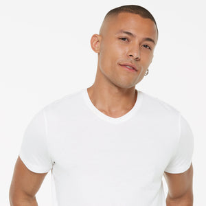 T-Shirt V-Neck, 2er-Pack opticwhite / opticwhite