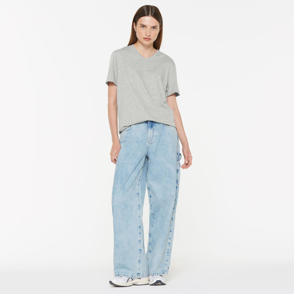 T-Shirt V-Neck, 2er-Pack greymelange / greymelange