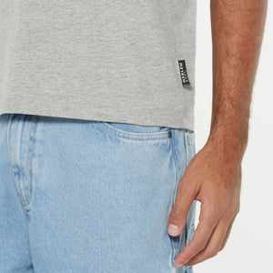 T-Shirt V-Neck, 2er-Pack greymelange / greymelange