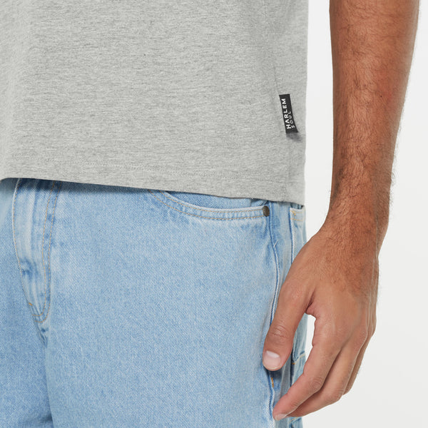 T-Shirt V-Neck, 2er-Pack greymelange / greymelange