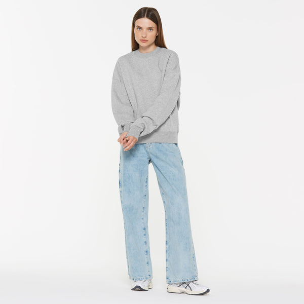 Damen AD-AM Sweatshirt Oversized Unisex grey melange