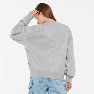Damen AD-AM Sweatshirt Oversized Unisex grey melange