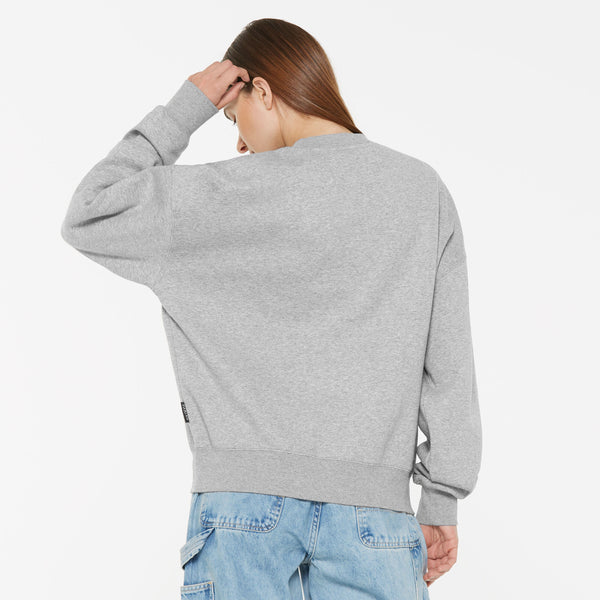 Damen AD-AM Sweatshirt Oversized Unisex grey melange