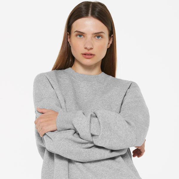Damen AD-AM Sweatshirt Oversized Unisex grey melange