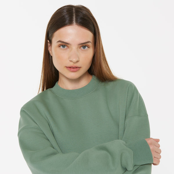 Damen AD-AM Sweatshirt Oversized Unisex jade green