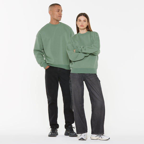 Damen AD-AM Sweatshirt Oversized Unisex jade green