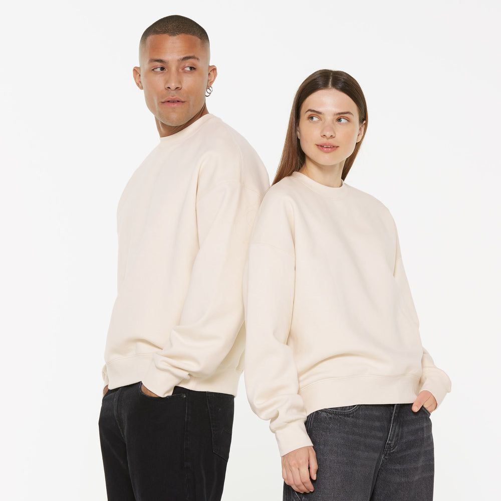 Damen AD-AM Sweatshirt Oversized Unisex ecru