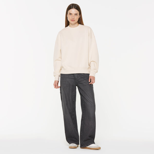 Damen AD-AM Sweatshirt Oversized Unisex ecru