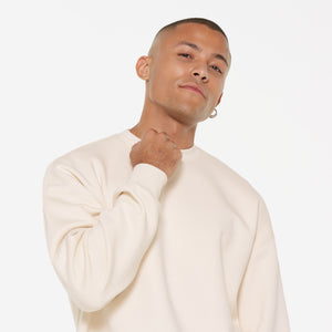 Damen AD-AM Sweatshirt Oversized Unisex ecru