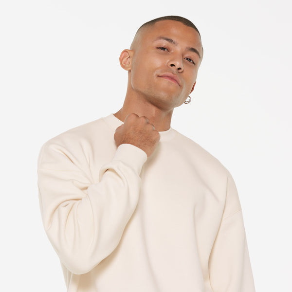 Damen AD-AM Sweatshirt Oversized Unisex ecru