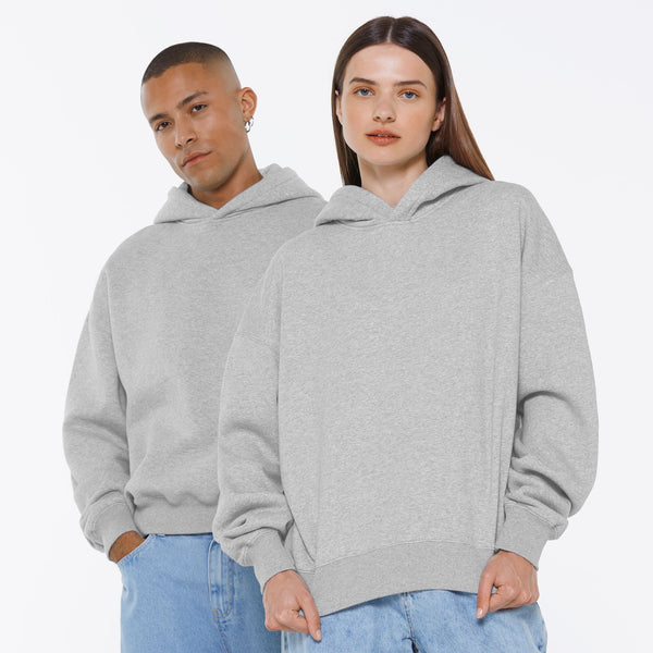 ELY-AS Hoodie Oversized Unisex grey melange - HARLEM SOUL