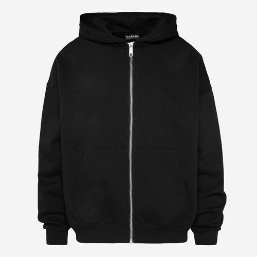 BRU-NO Hoodie Jacket Oversized Unisex black - HARLEM SOUL
