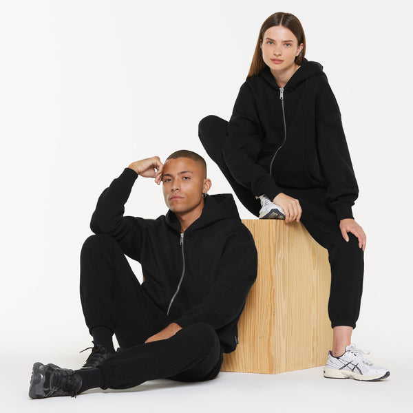BRU-NO Hoodie Jacket Oversized Unisex black