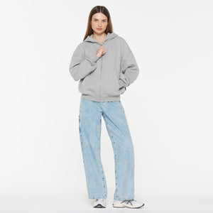 BRU-NO Hoodie Jacket Oversized Unisex grey melange