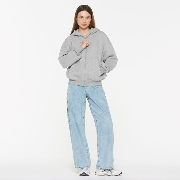 BRU-NO Hoodie Jacket Oversized Unisex grey melange