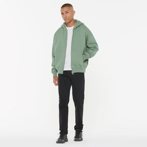 BRU-NO Hoodie Jacket Oversized Unisex jade green
