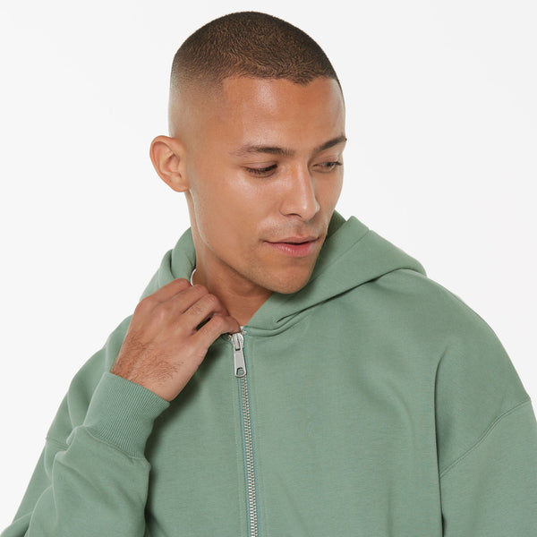 BRU-NO Hoodie Jacket Oversized Unisex jade green