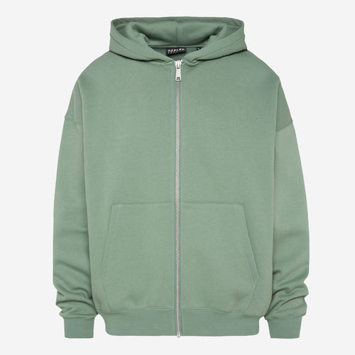 BRU-NO Hoodie Jacket Oversized Unisex jade green - HARLEM SOUL