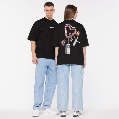 JO-HN T-Shirt Unisex mit Back-Artwork black