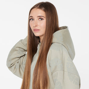 ELY-AS Hoodie Unisex mit All Over Print silver green