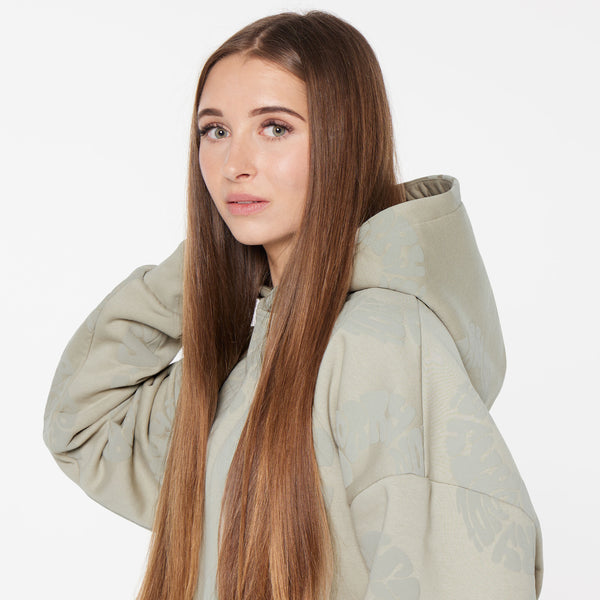 ELY-AS Hoodie Unisex mit All Over Print silver green