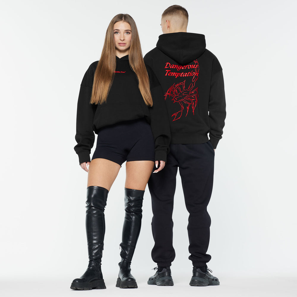 ELY-AS Hoodie Unisex mit Backprint black