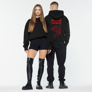 ELY-AS Hoodie Unisex mit Backprint black