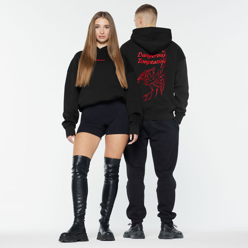 ELY-AS Hoodie Unisex mit Backprint black