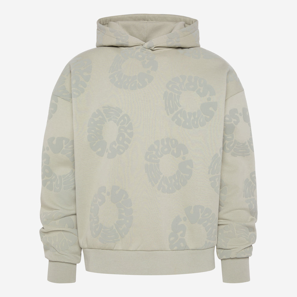 ELY-AS Hoodie Unisex mit All Over Print silver green