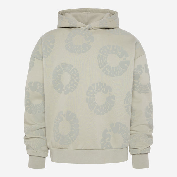 ELY-AS Hoodie Unisex mit All Over Print silver green