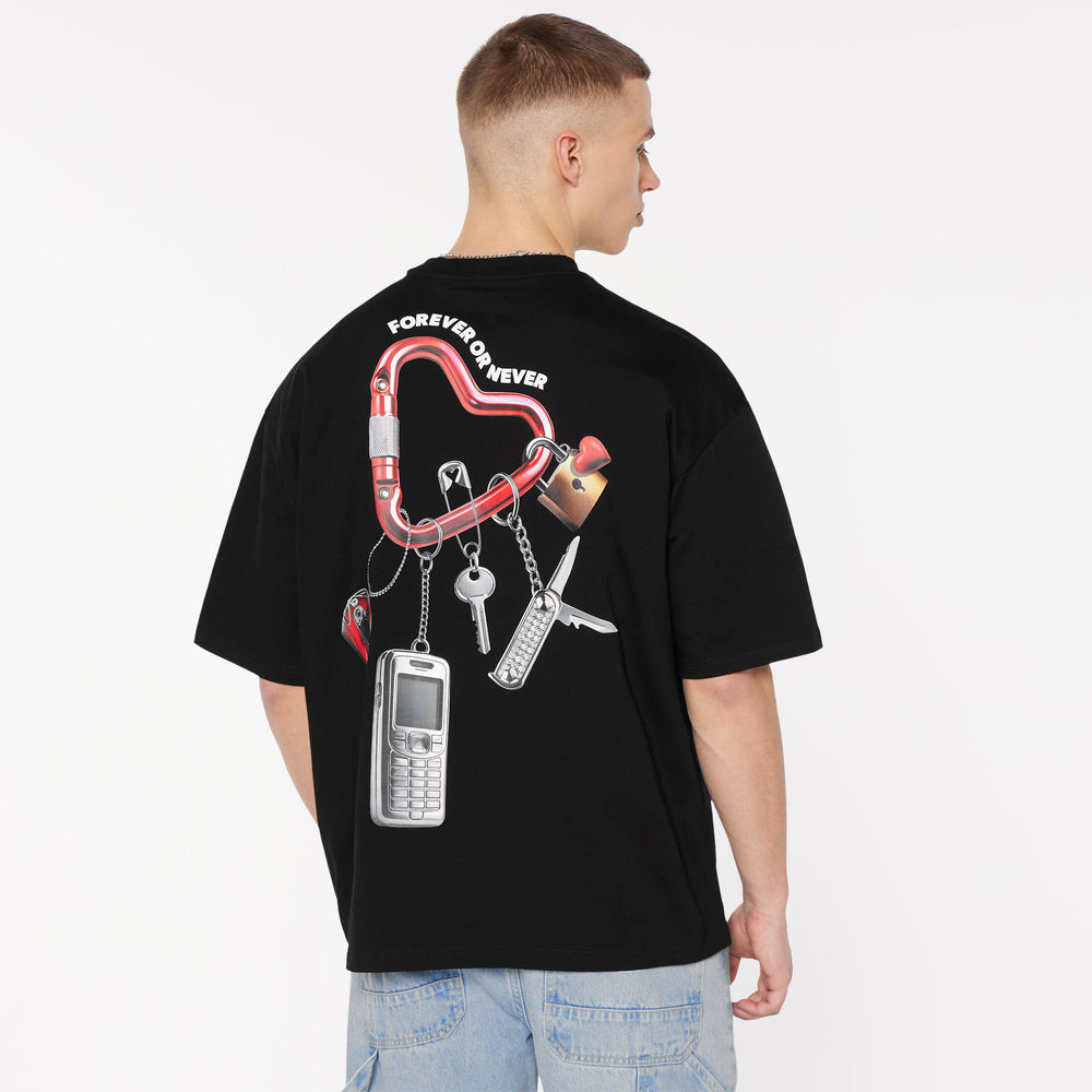 JO-HN T-Shirt Unisex mit Back-Artwork black