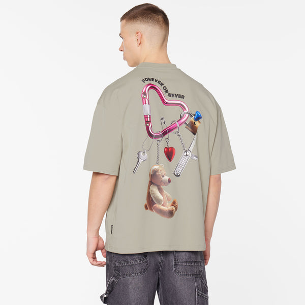JO-HN T-Shirt Unisex mit Back-Artwork silver green