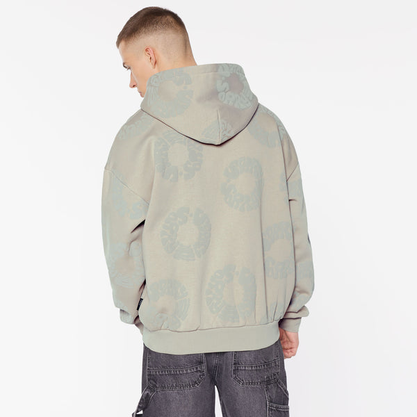 ELY-AS Hoodie Unisex mit All Over Print silver green