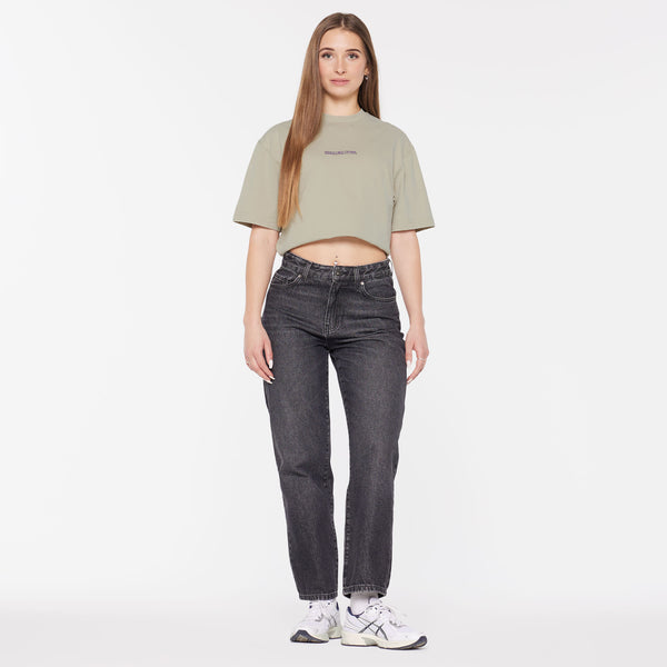 GI-LLY T-Shirt mit Backprint silver green