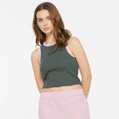 LI-SA Cropped Rib Top dark green