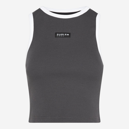 LI-SA Cropped Rib Top asphalt