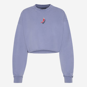 LO-LA Cropped Sweatshirt printed violet
