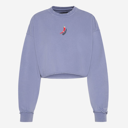 LO-LA Cropped Sweatshirt printed violet - HARLEM SOUL