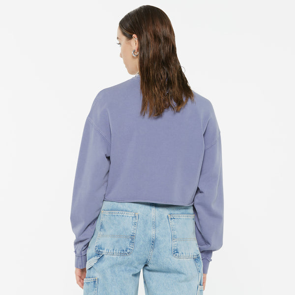 LO-LA Cropped Sweatshirt printed violet